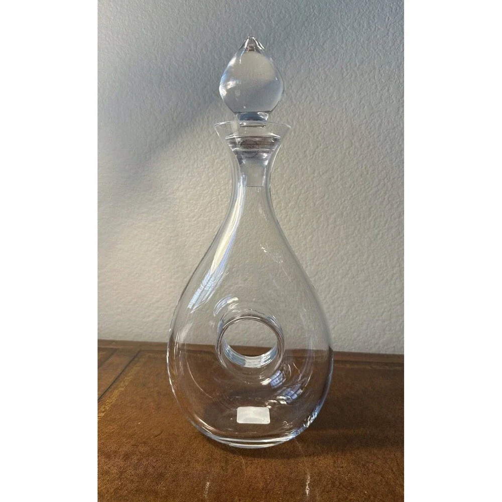 LENOX TUSCANY CLASSICS CRYSTAL DECANTER w/Stopper 32oz Initials JBL Center Hole